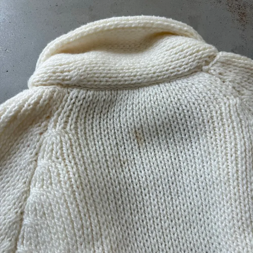 Vintage 70’s Shawl Collar Western Classic Retro Knit Cardigan Sweater Size M